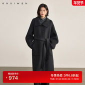 佧茜文知性骆驼绒大衣2025冬季 新款 气质通勤风日常保暖外套女