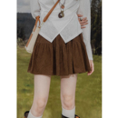 复古灯芯绒半身裙女松紧高腰蓬蓬蛋糕裙防走光内衬休闲A字短裙秋