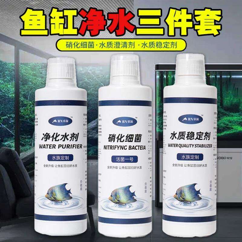 倍鱼斯6号水族鱼缸硝化细菌水质发黄长藻发绿发白羽病斯浑浊净化