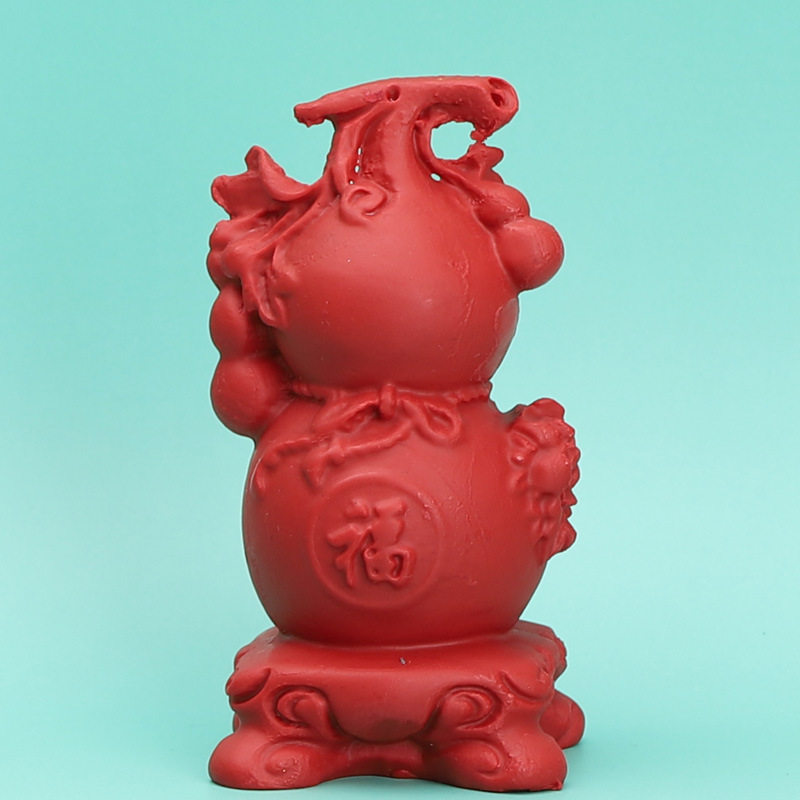 正品红朱砂副葫芦摆件家居办公摆件朱砂福字葫芦摆件工艺品图片