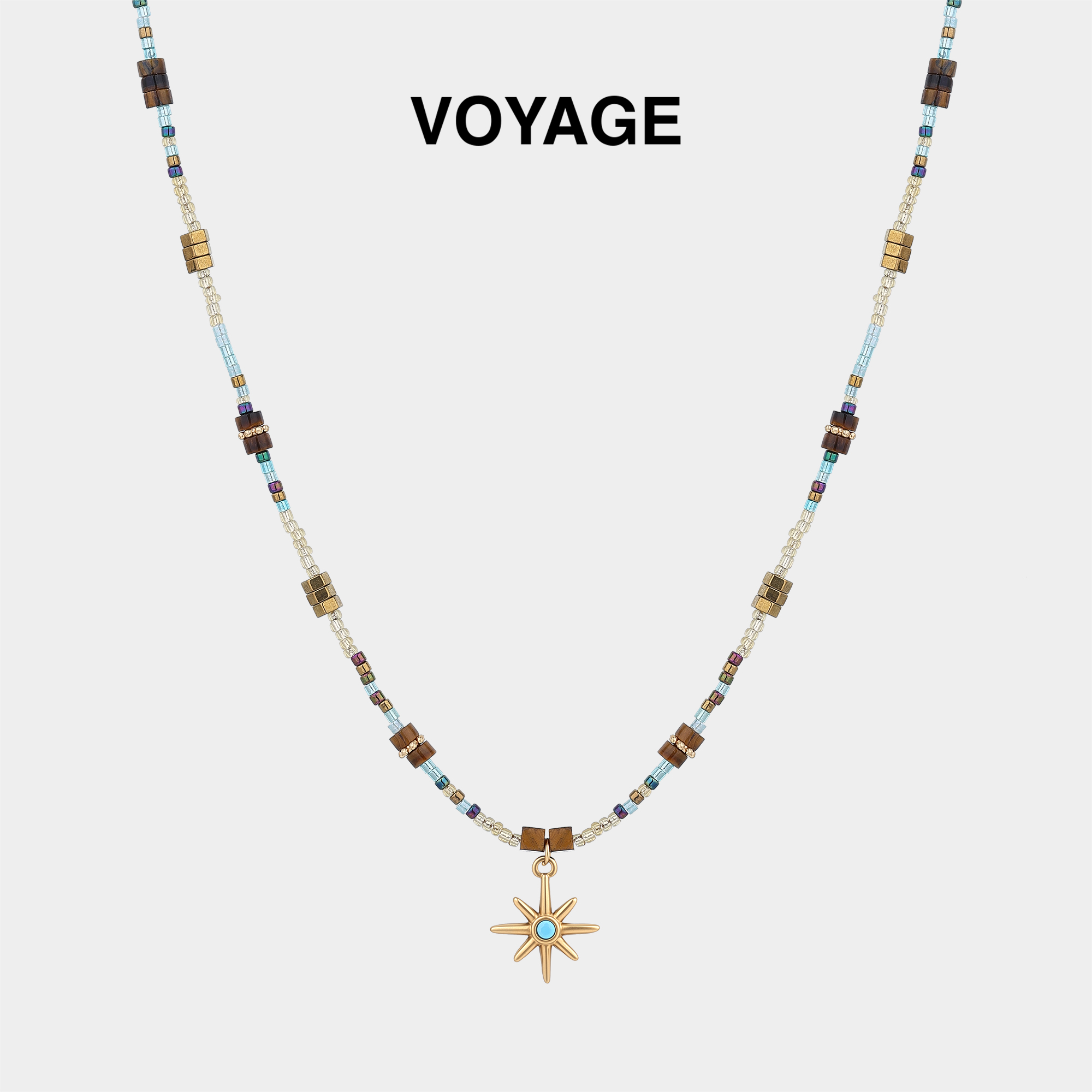 金色太阳花项链毛衣链钛钢锁骨链