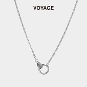 VOYAGE环环相扣项链小众设计锁骨链女款 高级感气质简约轻奢配饰夏