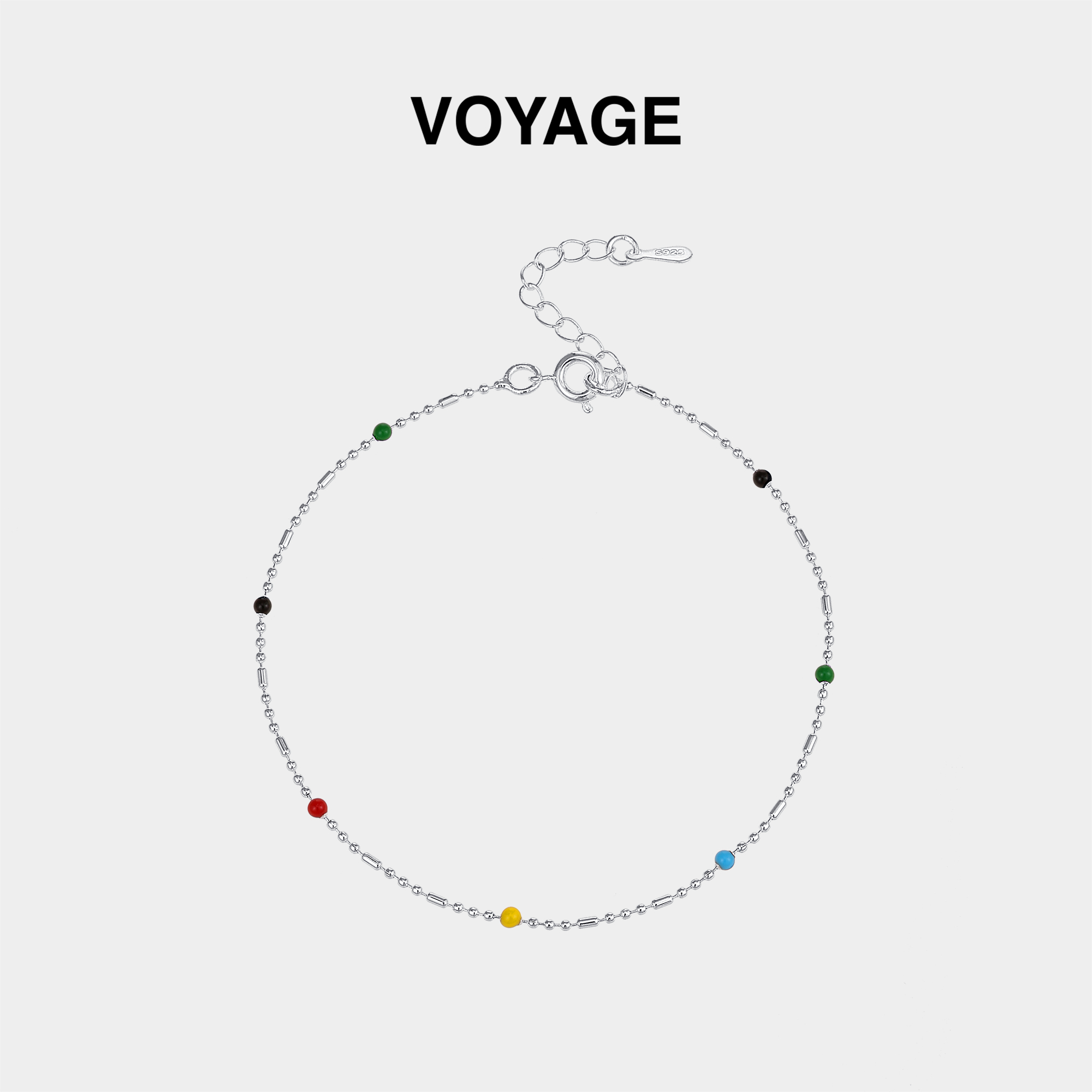 彩色拼接串珠手链女手环情侣手串