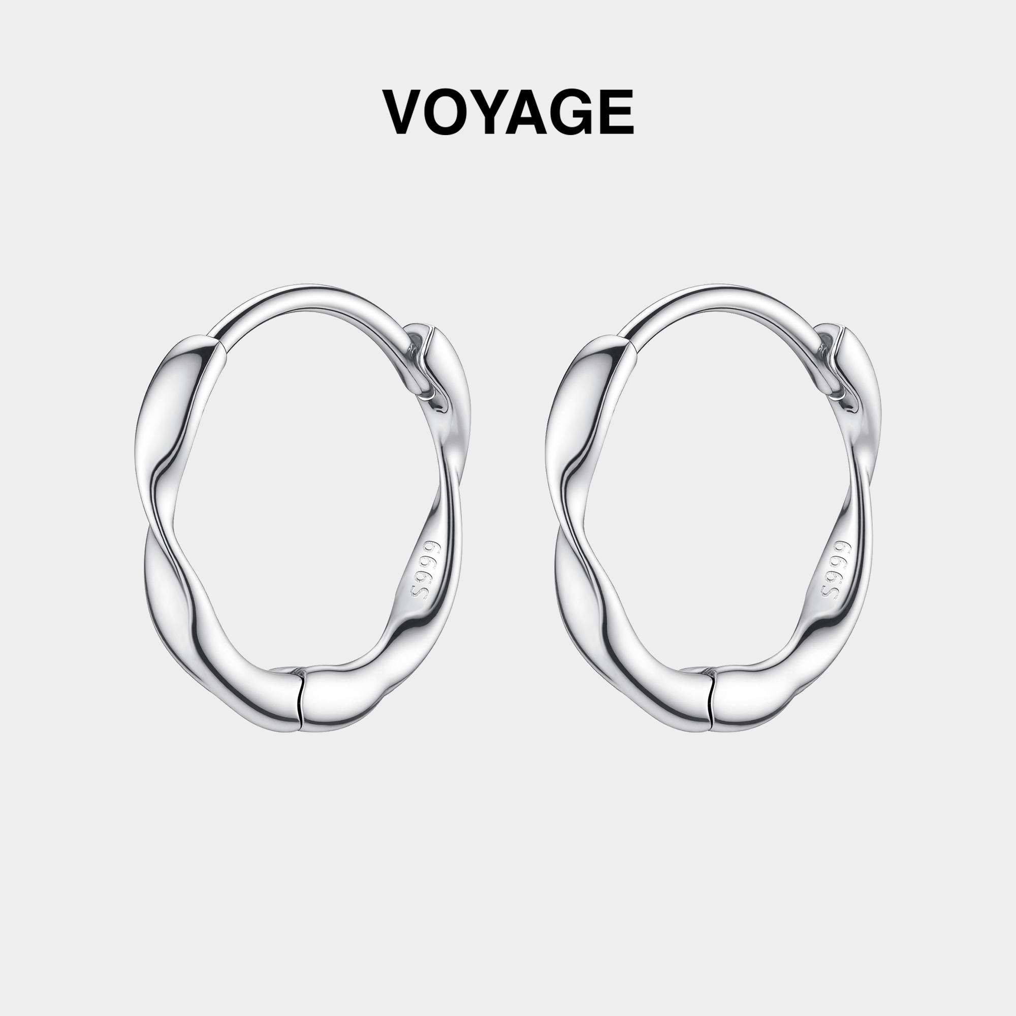 999纯银莫比乌斯耳环养耳洞耳圈