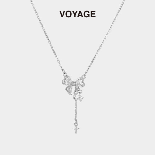 VOYAGE锆石蝴蝶结项链轻奢小众