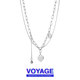 VOYAGE双层钛钢项链女甜酷轻奢小众高级感卫衣锁骨链女款 装 饰配饰