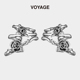 VOYAGE原创设计玫瑰花耳蜗耳骨夹耳夹女无耳洞耳环高级感小众耳饰