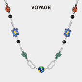 VOYAGE仙人掌项链嘻哈男士 潮牌锁骨链高级感小众男款 男生链子配饰