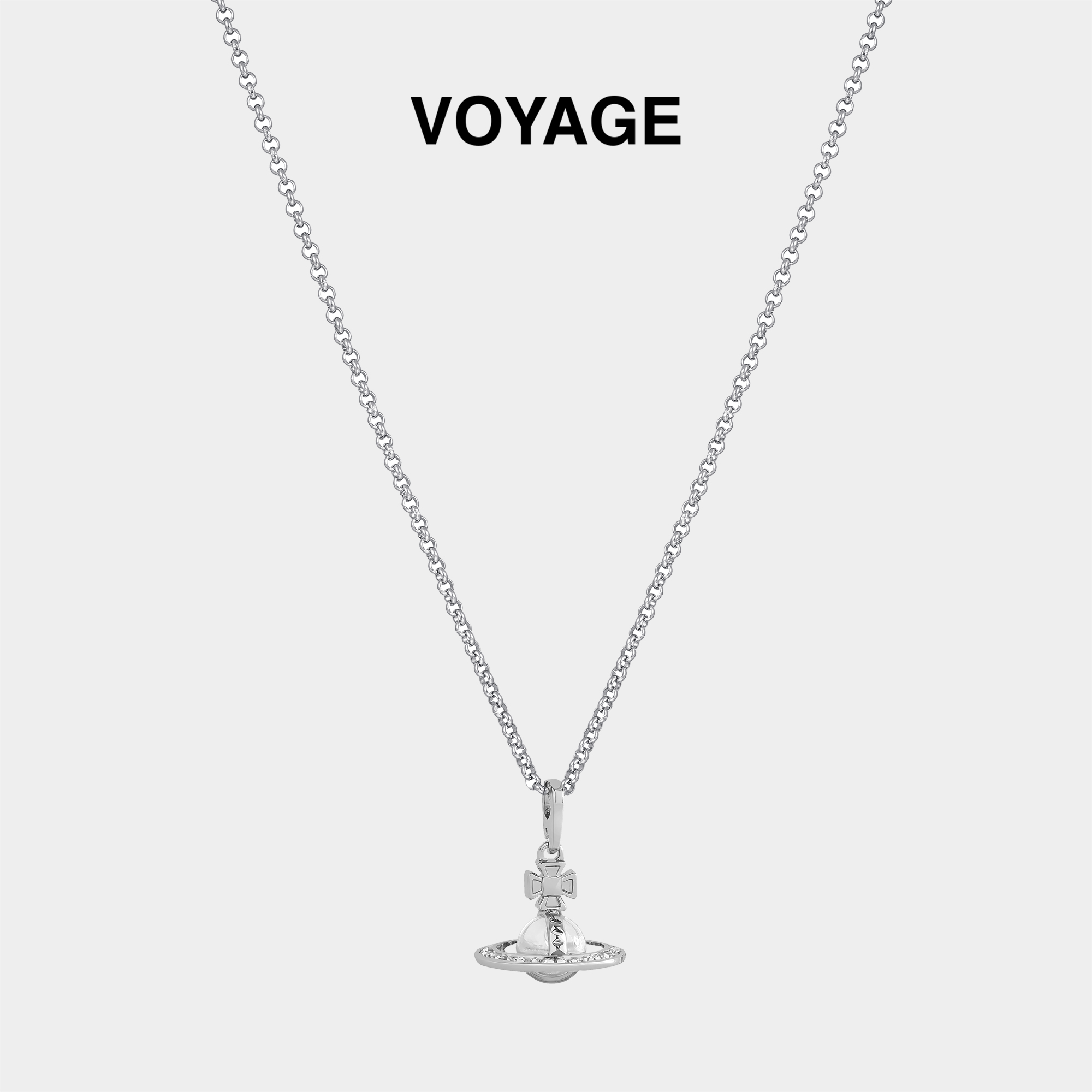 立体土星项链毛衣链秋冬吊坠配饰