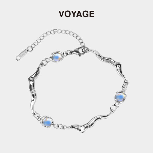 VOYAGE扭曲月光石手链精致手饰