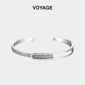 VOYAGE满天星开口手镯素圈轻奢小众精致手环女款 高级手串女士手链