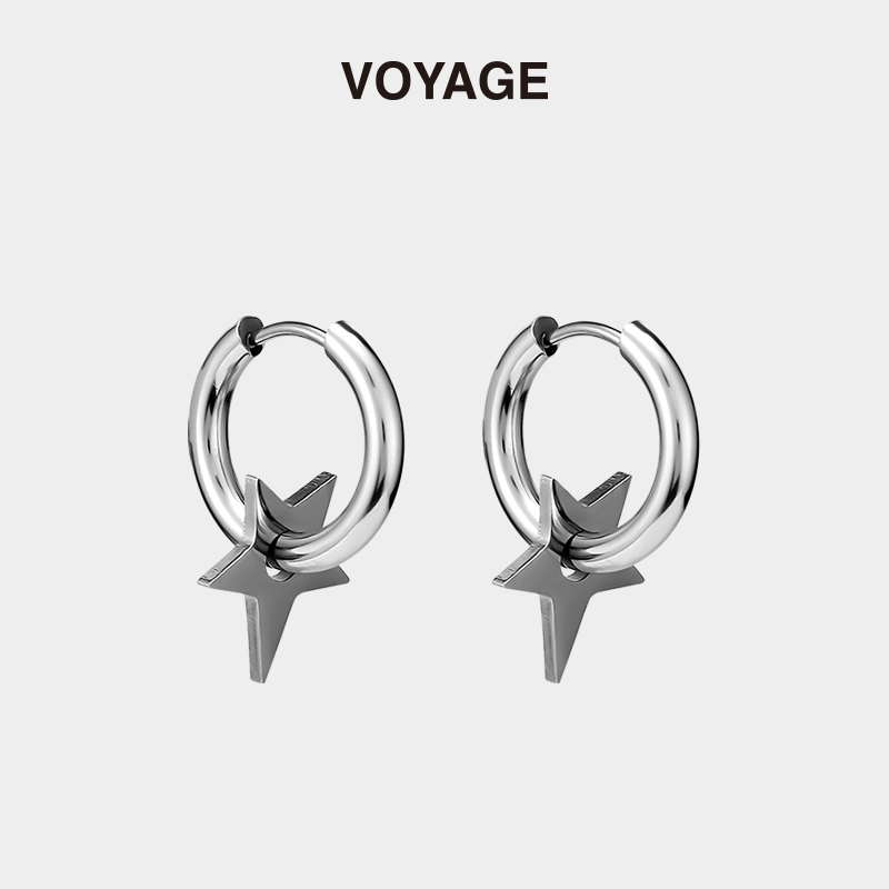 VOYAGE钛钢星星小众设计感耳环