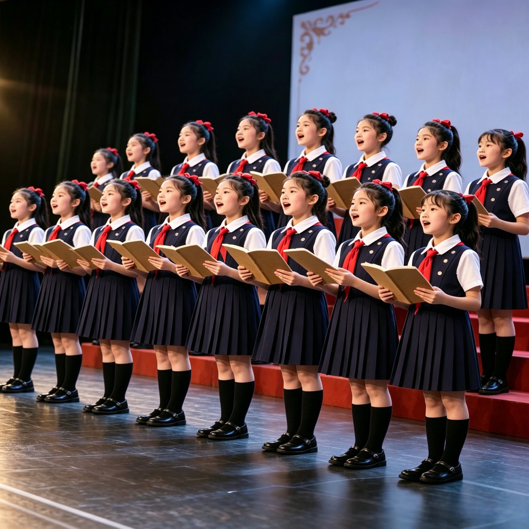 儿童合唱演出服小学生朗诵服装图片