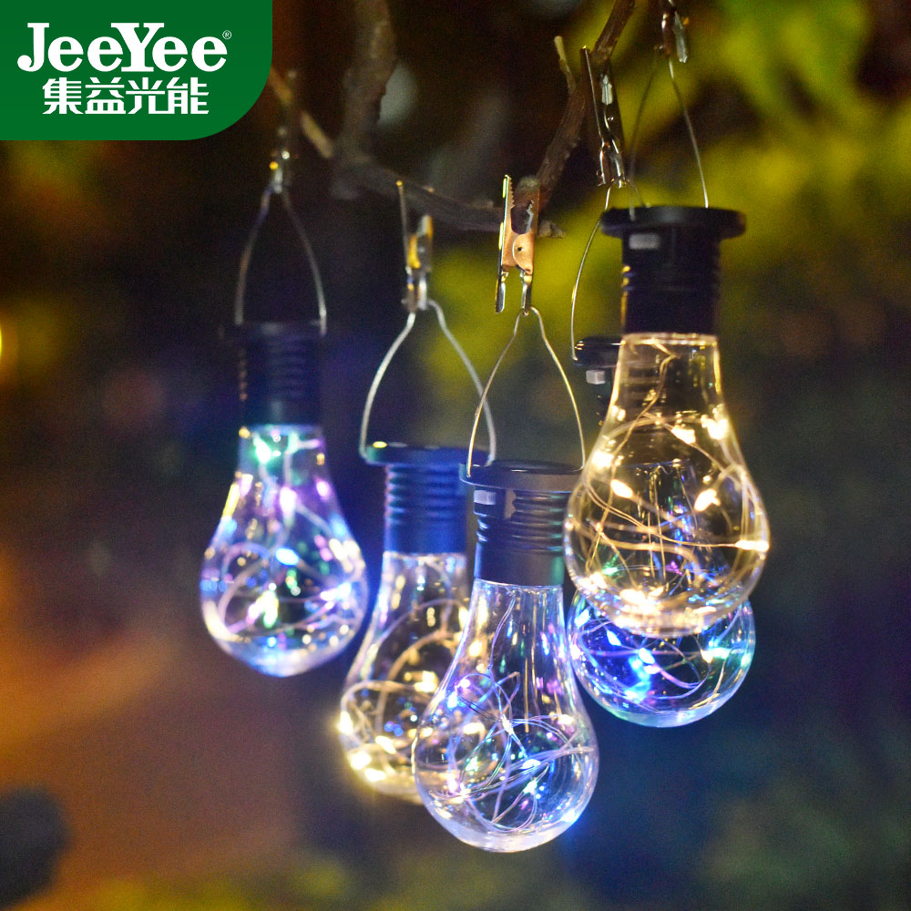 太阳能灯复古彩光灯泡造型