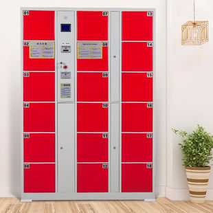 越越尚智能电子存包柜18门自编码系统超市储物柜自助寄存柜单位游