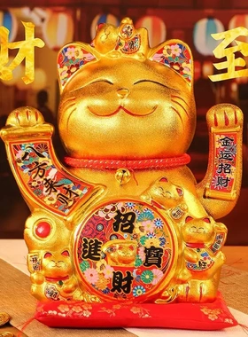 金色招财猫新款现代家用发财猫