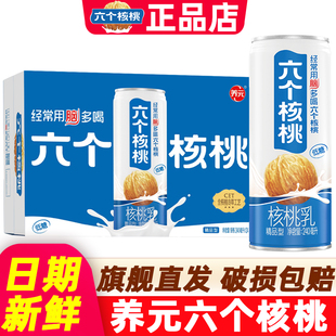养元六个核桃整箱24罐核桃奶精品型核桃乳核桃露官方正品旗舰发货