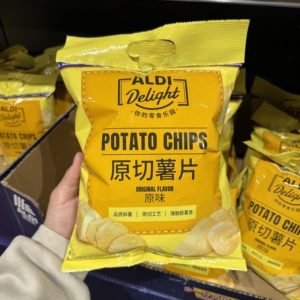 奥乐齐ALDI 原切薯片128g 原味黄瓜番茄味黑松露酸奶洋葱原味鸡