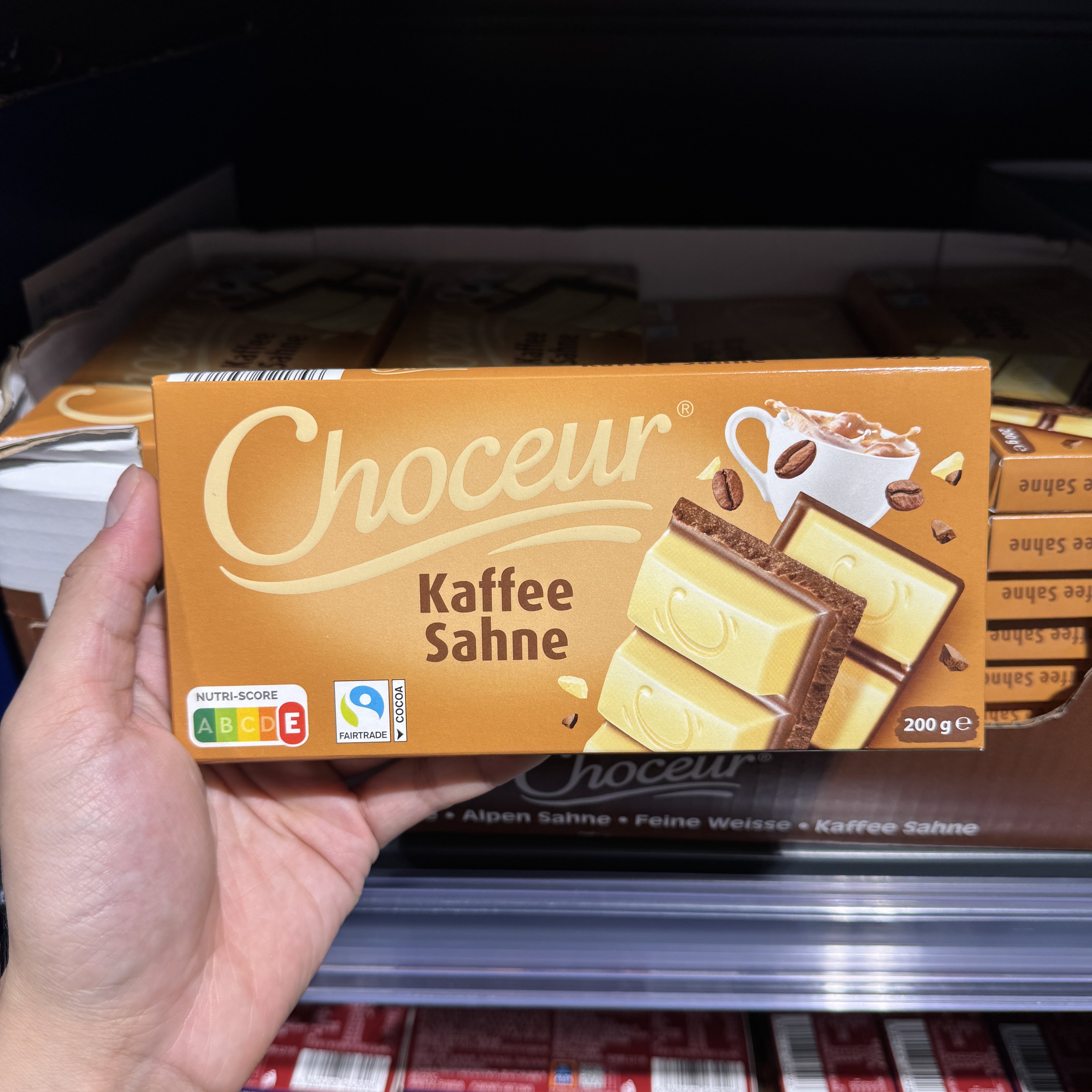 奥乐齐ALDI choceur奶油咖啡牛奶巧克力200g德国原装进口超市代购