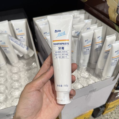 奥乐齐ALDI超值护齿牙膏150g防蛀牙薄荷香味清新口气 超市代购