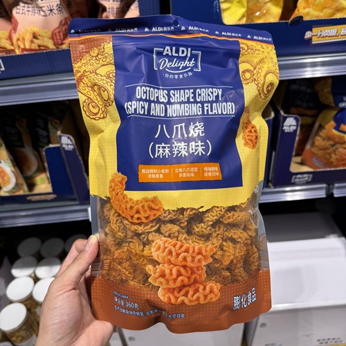 奥乐齐ALDI delight 八爪烧360g 麻辣味酥脆爪牙 超市零食代购