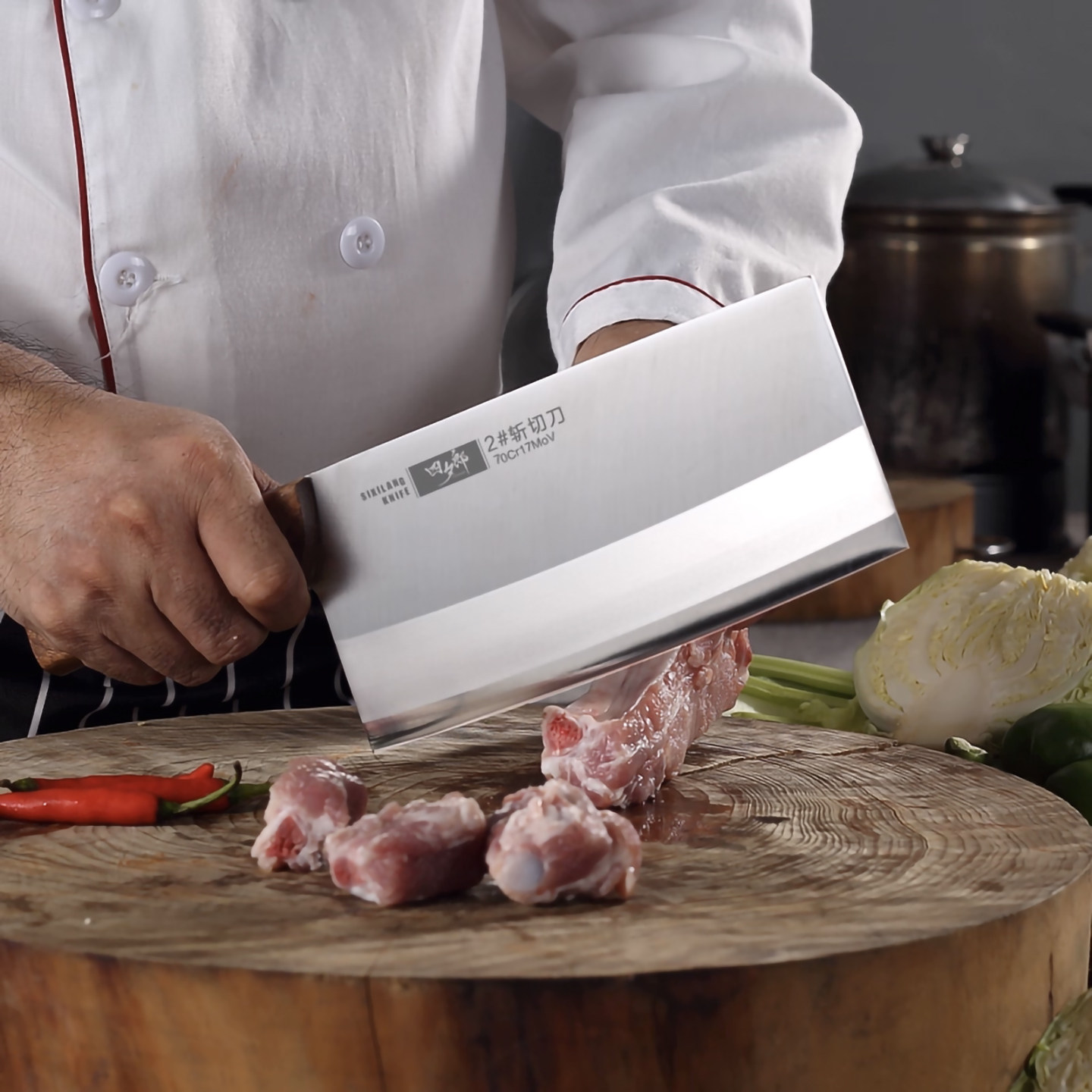四夕郎家用不锈钢菜刀斩切刀前切后砍两用刀砍骨头烧腊宵夜挡菜刀,厨房/烹饪用具,菜刀,淘宝优惠券,粉丝福利购,淘宝优惠卷