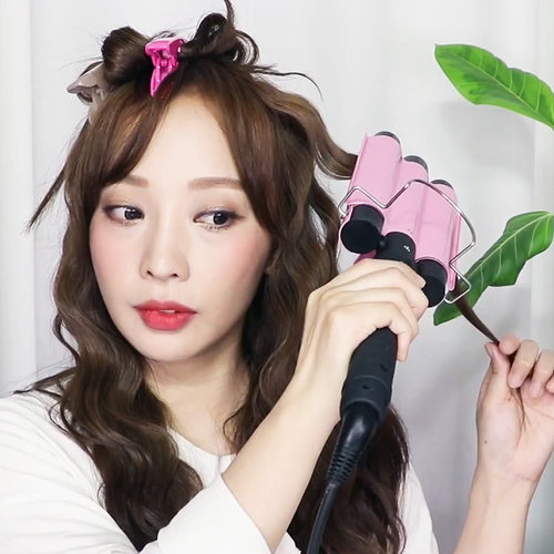 Arbf蛋卷头卷发棒水波纹波浪鸡蛋糕大卷神器玉米烫夹板电卷发器女