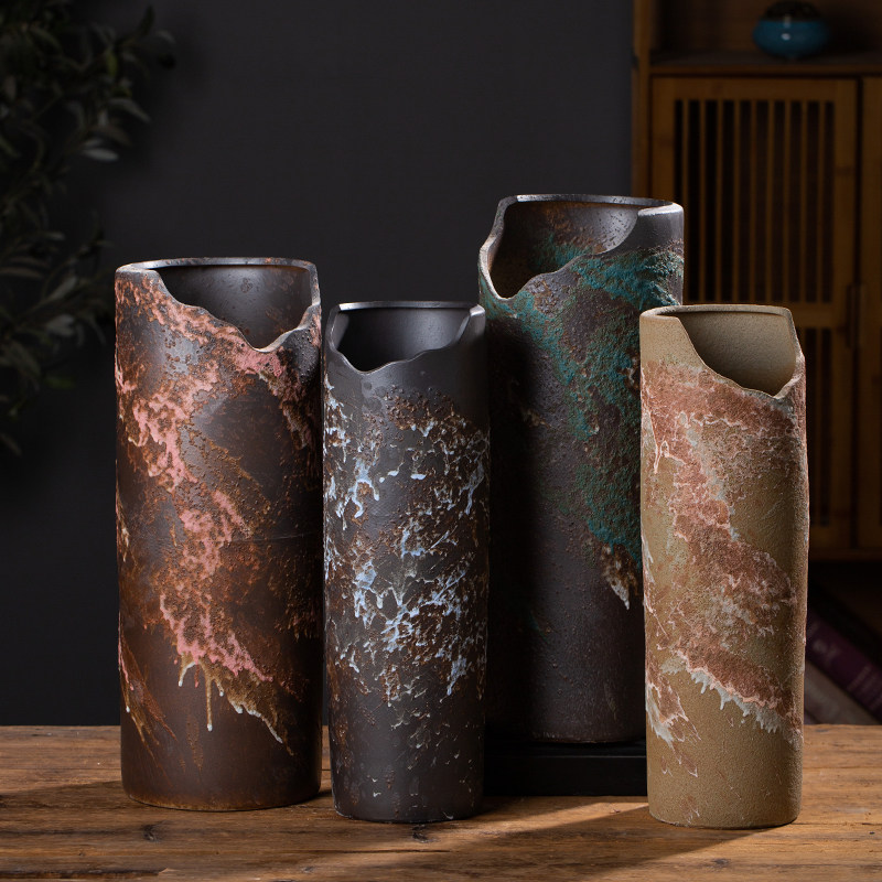 多肉缺口瓶创意复古陶瓷花盆悬崖老桩盆栽种植土陶切口粗陶高盆,鲜花速递/花卉仿真/绿植园艺,花盆,淘宝优惠券,粉丝福利购,淘宝优惠卷