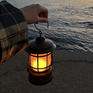 户外露营灯创意复古老式煤油灯便携手提多功能LED营地帐篷灯马灯