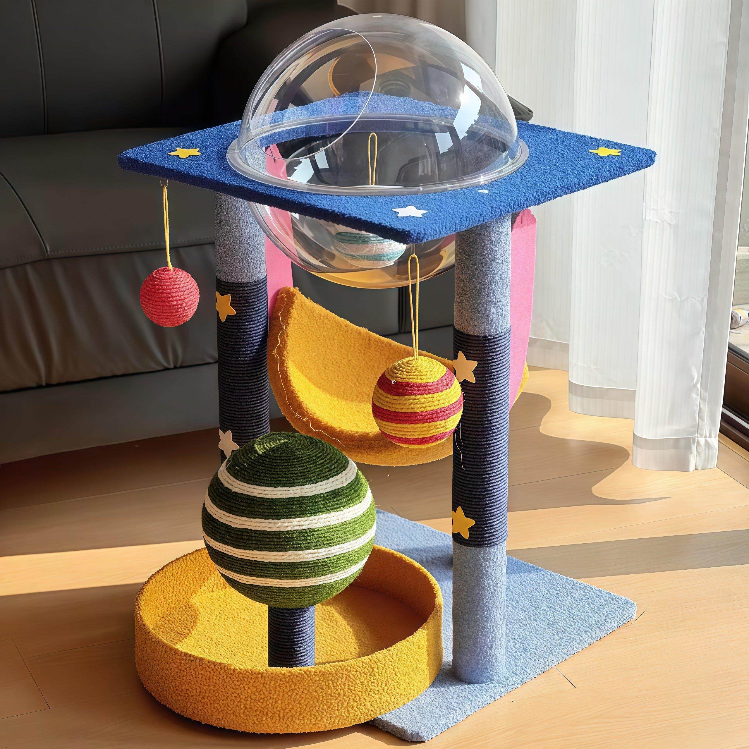 剑麻猫爬架星空多功能太空舱猫爬架猫树剑麻抓柱猫窝一体式磨爪器,宠物/宠物食品及用品,猫爬架,淘宝优惠券,粉丝福利购,淘宝优惠卷