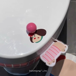 马桶改造腊肠小狗马桶提盖器可爱创意风不脏手侧边提手卫生间坐便