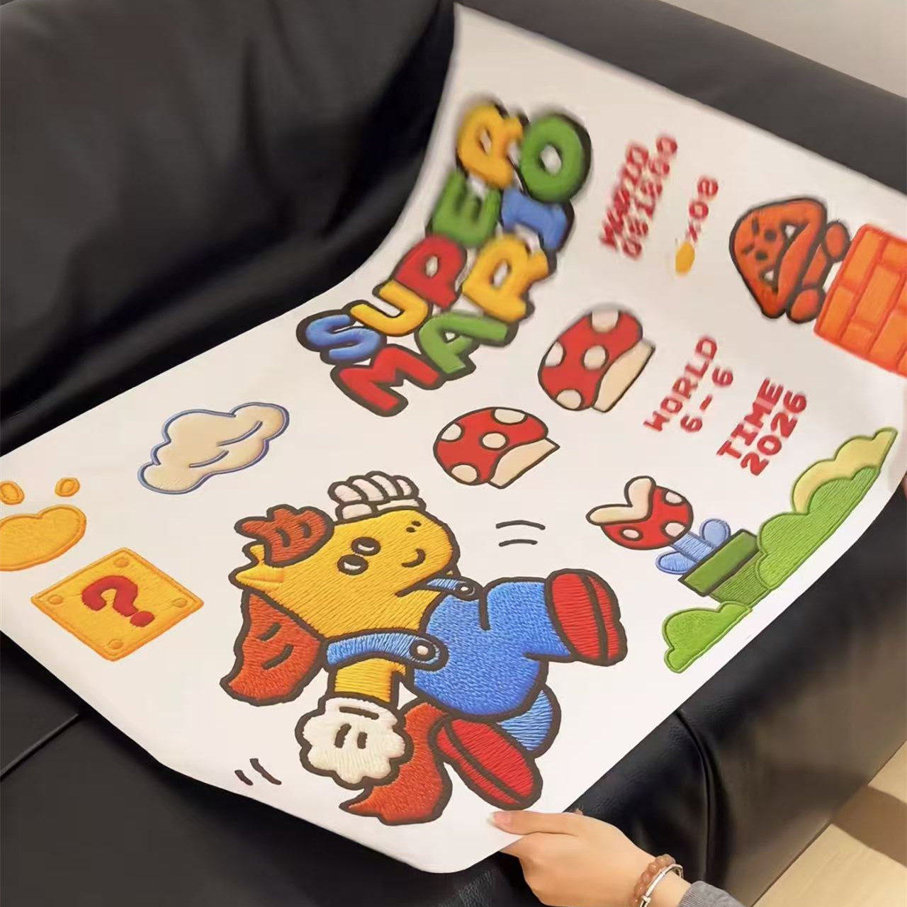 墙面装饰贴超级马里奥窗花静电贴儿童房画镜子玻璃门贴纸新年装饰,家居饰品,门贴,淘宝优惠券,粉丝福利购,淘宝优惠卷