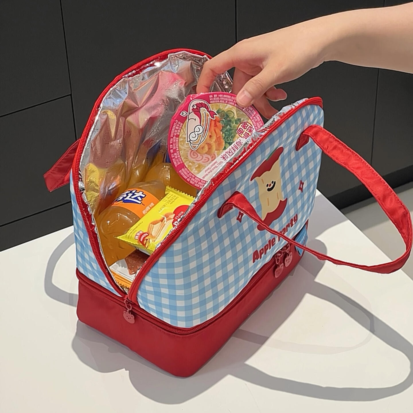 这只便当包泰可爱了叭手提袋