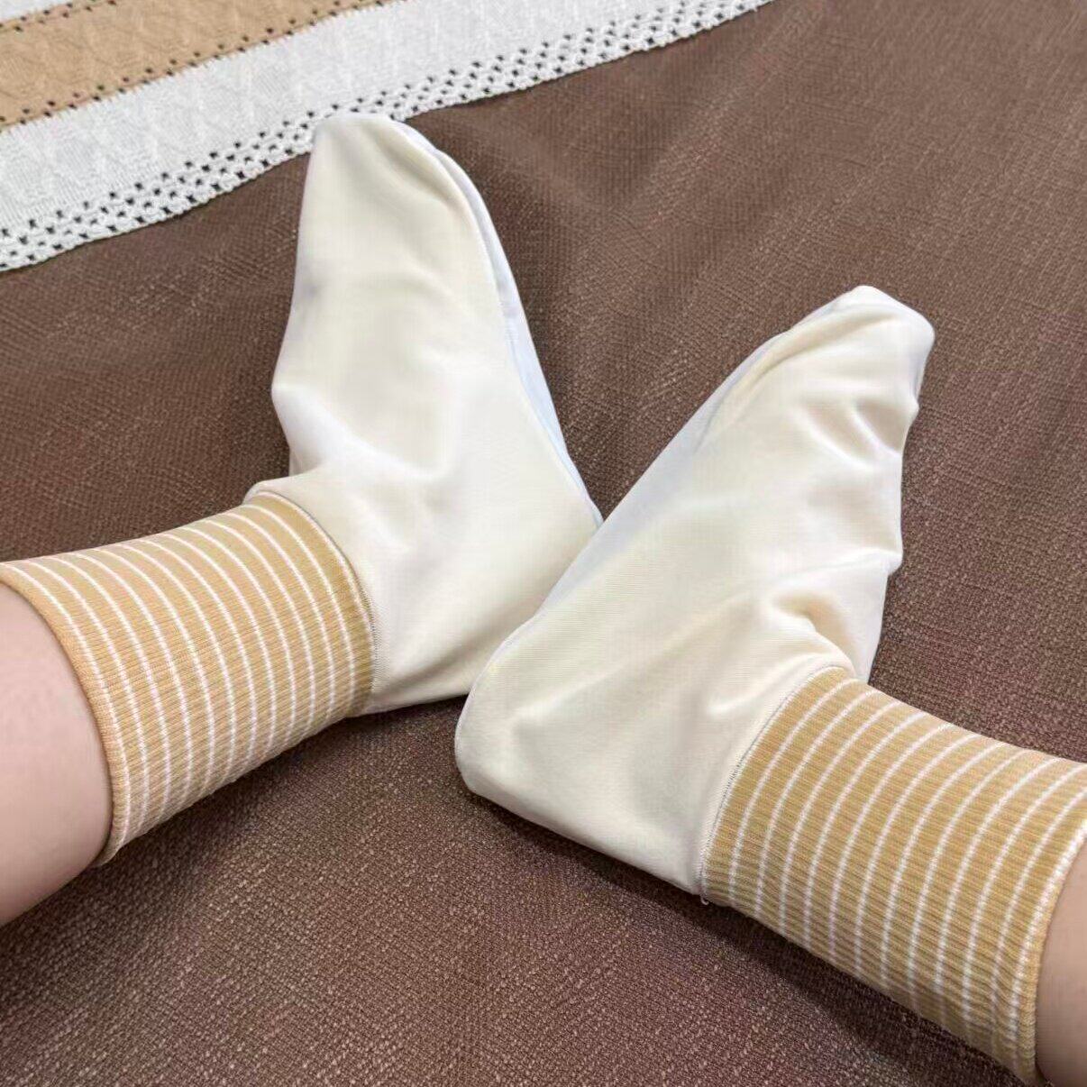 月子袜睡眠专用袜女宽松晚上睡觉穿的袜子双面德绒月子袜孕妇脚套