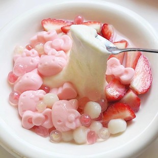 夏日清爽Hellokitty奶冻硅胶模具布丁宝宝辅食磨具凉粉冰格储冰盒