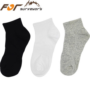 for牌200针运动袜薄款 短筒袜男女通用袜透气吸汗黑白灰三色短袜