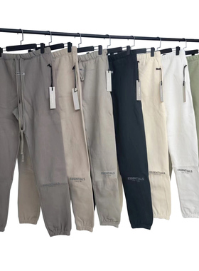 现货FOG复线ESSENTIALS反光字母logo长裤高街加绒束脚卫裤秋冬