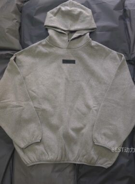 现货SS24 FOG ESSENTIALS立体胶标字母连帽卫衣宽松潮牌帽衫男女