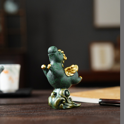 中式马年小飞马生肖陶瓷招财摆件