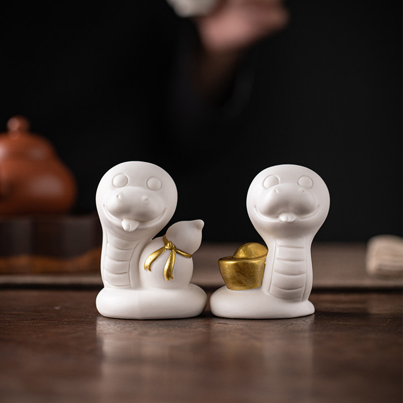 中式陶瓷十二生肖蛇年本命年摆件腰缠万贯生肖动物家居装饰品,家居饰品,桌面摆件,淘宝优惠券,粉丝福利购,淘宝优惠卷