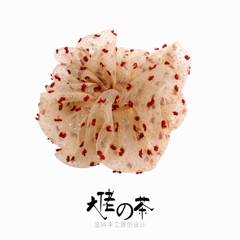 大佬的茶发饰泡泡纱猪大肠发圈