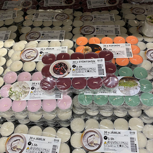 宜家西恩利香味小圆蜡烛无烟蜡烛