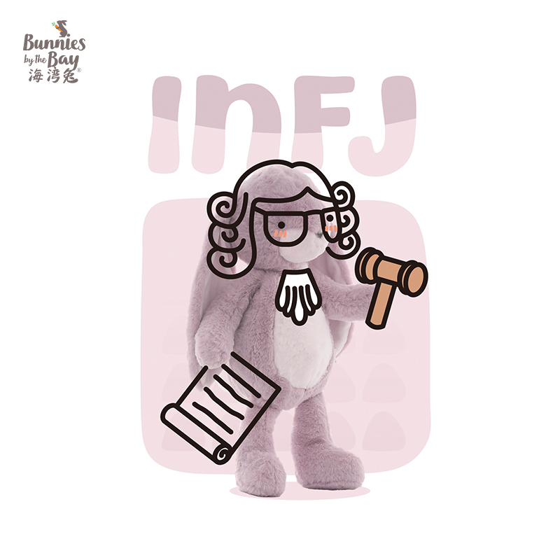 海湾兔兔兔礼物公仔紫色