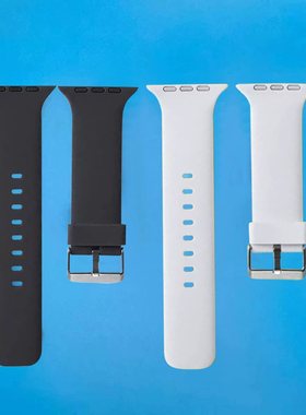 38/42/49mm表盘通用苹果铁扣硅胶表带适配iwatch华强北及儿童手表