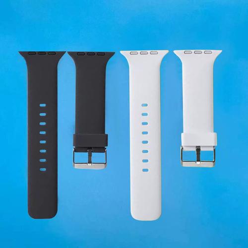38/42/49mm表盘通用苹果铁扣硅胶表带适配iwatch华强北及儿童手表