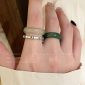 民族风天然石竹节戒指女小众设计新中式 高级感指环 食指戒2026新款