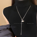 西太后土星珍珠吊坠项链女款 配饰品 秋冬轻奢小众毛衣链高级感长款