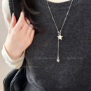 长款 小众百搭秋冬毛衣链轻奢高级感配饰 星星可调节项链女2025新款