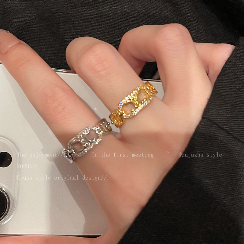 小众设计高级感食指戒