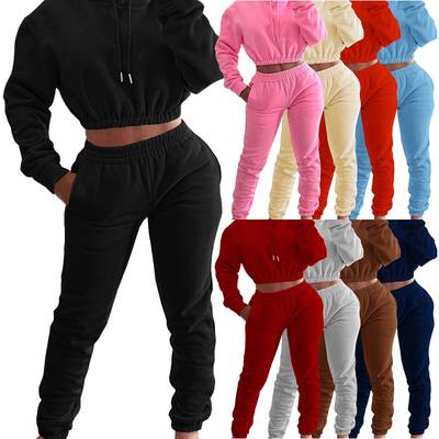 Set Two-piece Pants Jogging Hoodie Suit Leisure Sports